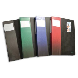 Porte vues ELBA - Protège documents STAND UP format A4 coloris noir coloris étiquette assorties 80 vues 40 pochettes