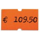 AGIPA Pack 6 rouleaux de 1000 étiquettes oranges fluos rectangulaires 21X12mm pour pinces 151991-101418