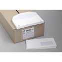 Enveloppe blanche Neutre Boite 1000 mise sous pli automatique 80g format DL2 (114x229) fenêtre 45x100 NF