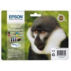 T0895 (T089540) EPSON Multipack cartouche jet d'encre 4 couleurs de marque Epson C13T089540