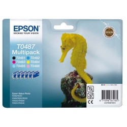 T0487 (T048740) EPSON Multipack cartouche jet d'encre 6 couleurs de marque Epson C13T048740