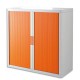 PAPERFLOW EasyOffice armoire démontable corps en PS teinté Blanc Orange - Dimensions L110xH104xP41,5 cm