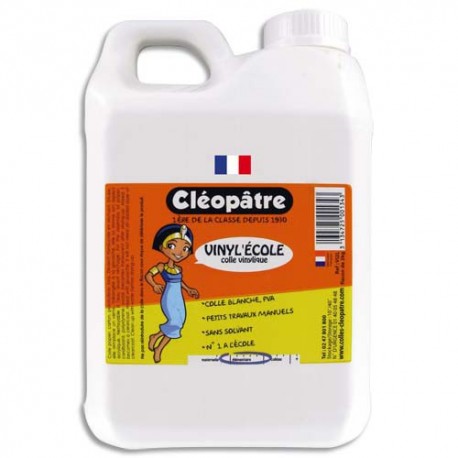 CLEOPATRE Colle blanche vinylique - Bidon de 5 litres de colle blanche