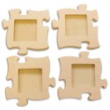 PW INTERNATIONAL 4 Cadres puzzle en bois à décorer, dimensions 160x160x10mm