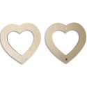 PW INTERNATIONAL Lot de 6 cadres photo magnétiques en bois à décorer, forme cœurs, format 120mm