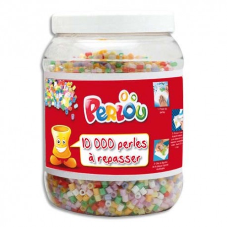 DTM Bocal de 10 000 perles à repasser assorties Perlou