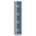 VINCO Vestiaire 4 Cases + 1 Colonne - Dimensions : L30 x H180 x P50 cm gris perle bleu