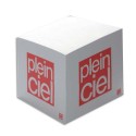 PLEIN CIEL Bloc cube 9x9x8cm sérigraphié