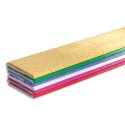 CLAIREFONTAINE Paquet de 6 feuilles de crépon métallisé 2,5x0,5m couleurs assorties
