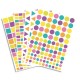 OCOLOR Lot de 40 planches, 4170 gommettes pastel et acidulées réparties en 4 formes et 3 tailles.