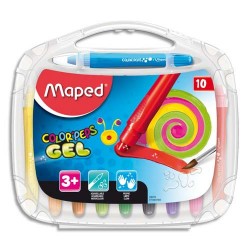 MAPED Boîte de 10 craies gel Smoothy ColorPeps assorties