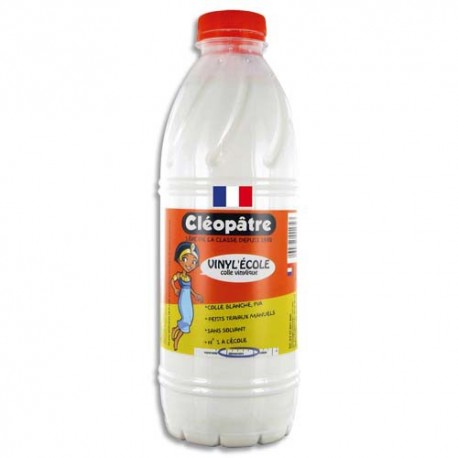 CLEOPATRE Colle blanche vinylique - flacon de 1 litre blanche