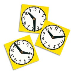 Grande horloge en polypropylène avec aiguilles mobiles format 30x30cm pour apprendre l'heure