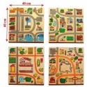CULTURE CLUB Lot de 4 puzzles 3D géants de 40x40x1,2 cm: la ville, la campagne, l'aéroport