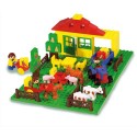 Set de blocs de construction de 71 pièces en plastique couleurs assorties sur le thème de la ferme