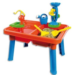Table de jeu avec deux bacs distinct pour jouer avec de l'eau et ou du sable, livrée ses accessoires