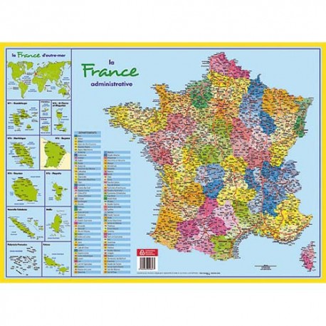 CBG Sous main carte de France format 40,5 x 55 cm