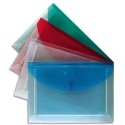 VIQUEL Enveloppe plate PROPYGLASS à soufflets 5 compartiments en polypropylène 2/10e, format A4, assortis - Assortis