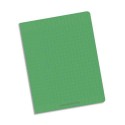 Cahier 17x22 32 pages double ligne 3mm interligne verticale et marge piqure 90g Couverture polypropylène vert