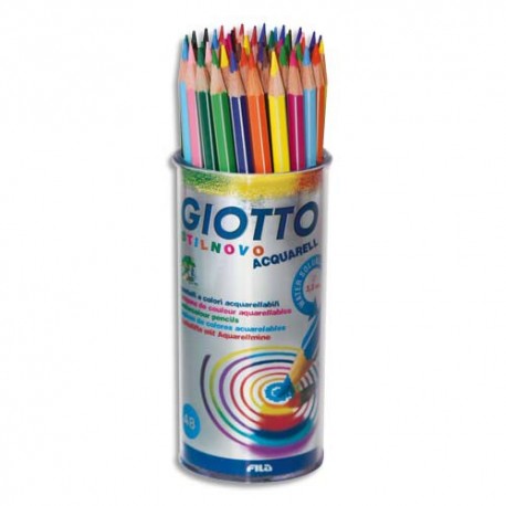 Crayon de couleur Giotto Stilnovo Aquarelle hexagonal assortis diamètre 3,3mm pot de 48
