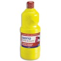 Gouache scolaire Giotto flacon 1 litre liquide couleur jaune primaire