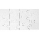 PW INTERNATIONAL Puzzle blanc 12 pièces 20x12 cm
