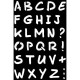 Pochoir adhésif pour tissus thème alphabet format 120 x 180 mm