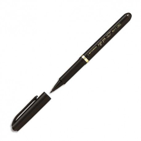 Stylo feutre Uniball Sign Pen pointe en nylon largeur de trait 0,8 mm encre à pigments noire, bleue ou rouge