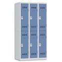 VINCO Vestiaire 2 Cases + 3 Colonnes - Dimensions : L90 x H180 x P50 cm gris perle bleu