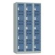 VINCO Vestiaire 5 Cases + 3 Colonnes - Dimensions : L90 x H180 x P50 cm gris perle bleu