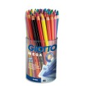 Crayon de couleur Giotto Méga hexagonal mine 5,5mm 12 couleurs assorties pot de 48