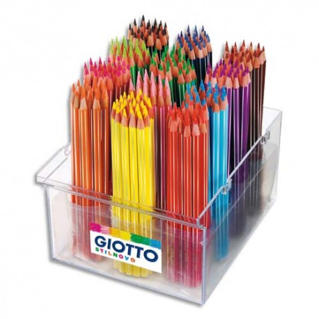 Crayon de couleur Giotto Stilnovo corps hexagonal assortis diamètre 3,3 mm schoolpack de 192