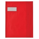 Protège cahier opaque (Grain STYL'SMS) 17x22 12/100° sans rabat marque-page Rouge ELBA
