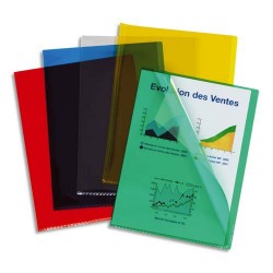 ESSELTE Boîte de 100 pochettes coins en PVC 20/100e peut contenir jusqu'à 40 feuilles format 21x29,7 cm