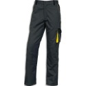 DELTA PLUS Pantalon D-Match 65% polyester 35% coton 6 poches fermeture zip gris jaune Taille S