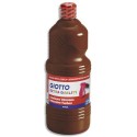 Gouache scolaire Giotto flacon 1 litre liquide couleur marron