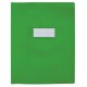 Protège cahier opaque (Grain STYL'SMS) format 24x32 12/100° sans rabat marque-page Vert ELBA