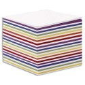 QUO VADIS Recharge bloc cube blanc et couleur 9x9x7,5cm 580 feuilles mobiles 90g PEFC