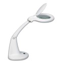 MAUL Lampe Duplex loupe LED, blanc, hauteur en position normale de 30cm, compacte, interrupteur intégré