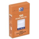 HAMELIN Boîte de 100 fiches bristol 75x125 mm uni blanc 232000 - Blanc