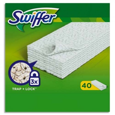 SWIFFER Boîte de 40 lingettes sèche pour balai Swiffer