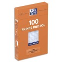 HAMELIN Boîte de 100 fiches bristol 125x200 mm 5x5 blanc 235020