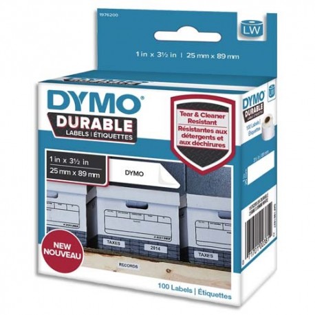 DYMO Rouleau de 160 étiquettes LabelWriter Durable Noir-Blanc25x54mm 1976411