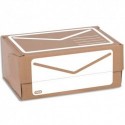 ELBA Boîte d'Expédition en carton ondulé brun blanc, simple cannelure Format A4+ L34 x H14 x P23 cm