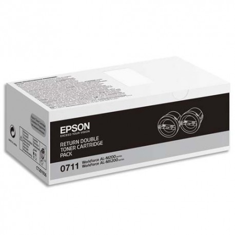 EPSON S050711 - Pack 2 cartouches toner noir de marque Epson C13S050711