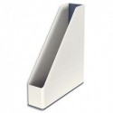 LEITZ Porte-revues Dual blanc/gris métallisé - Dimensions : H31,8 x P27,2 cm. Dos 7,3 cm