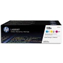 HP 128A (CF371A) - Tri pack couleur laser 128A CF371AM