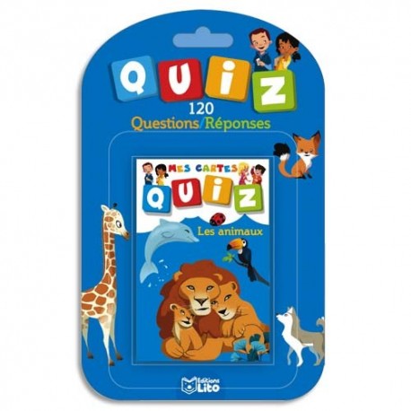 LITO DIFFUSION Jeu de cartes Quizz 120 questions réponses thème animaux