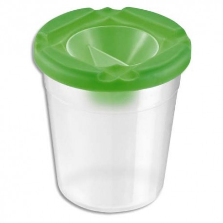 JPC Pot anti-verse en plastique transparent avec bouchon de fermeture