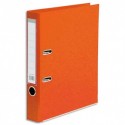 Classeurs à levier avec un large choix de couleurs, en carton rembordé intérieur et extérieur en polypropylène - Orange